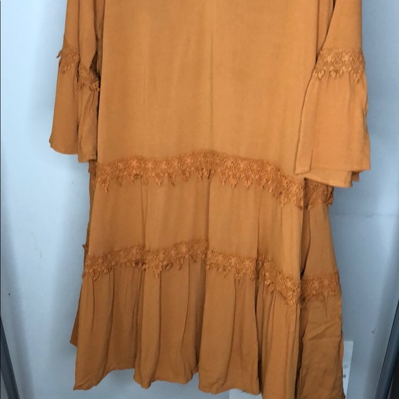 Boho style Camel color dress - Picture 9 of 11